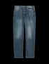 Straight Fit Vintage Wash Stretch Jeans